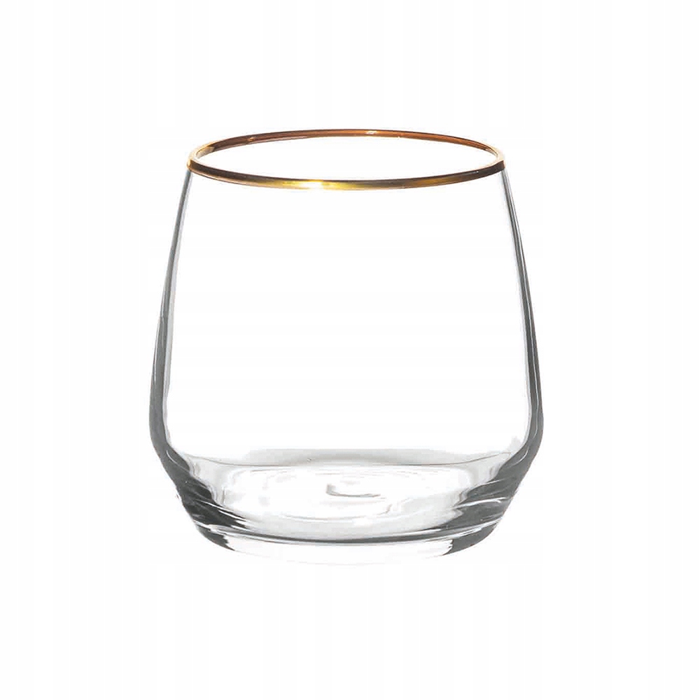 

Komplet 6 Szklanek 370ML Złote Rubin Gold
