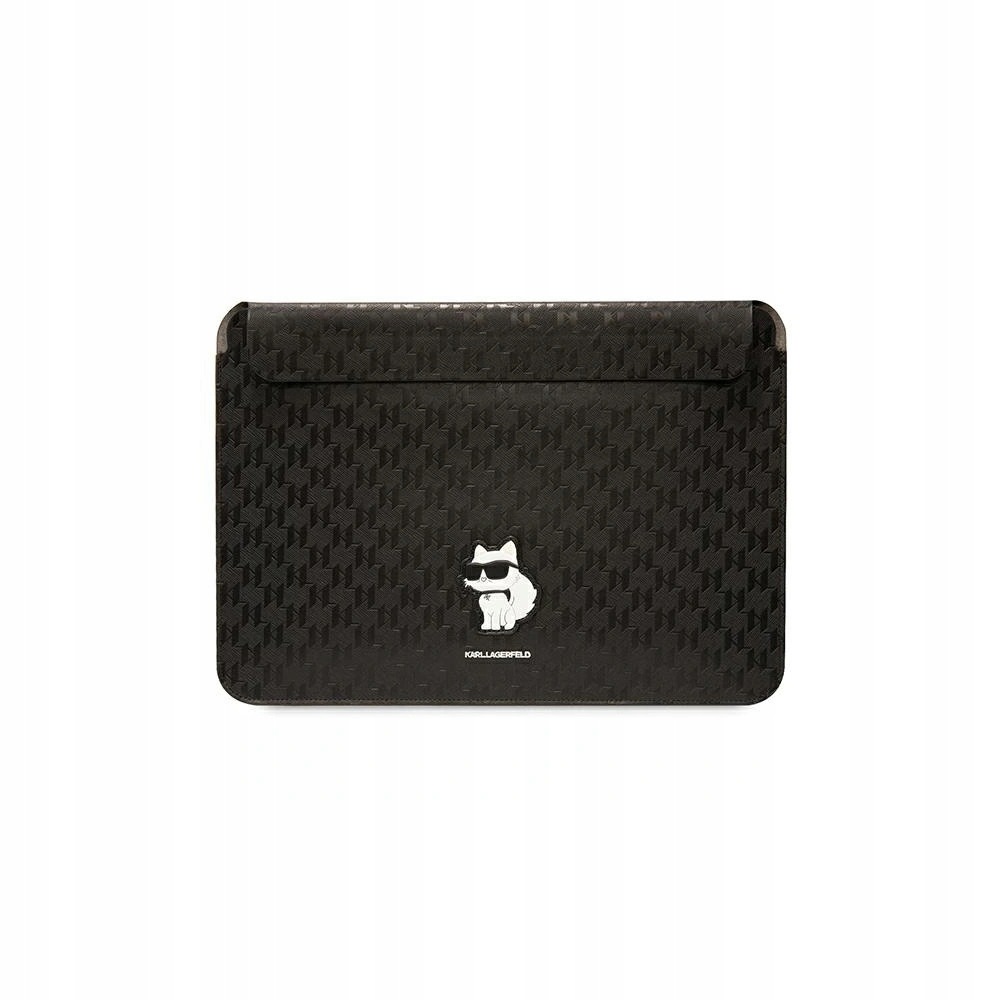 Pouzdro Karl Lagerfeld Sleeve 14 palců Saffiano Monogram Choupette Černé