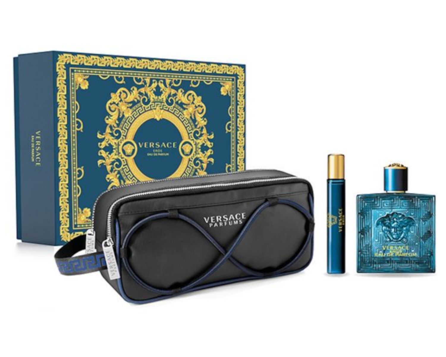 Versace Eros 100ml Eau de Parfum 10ml Eau de Parfum kosmetická taška