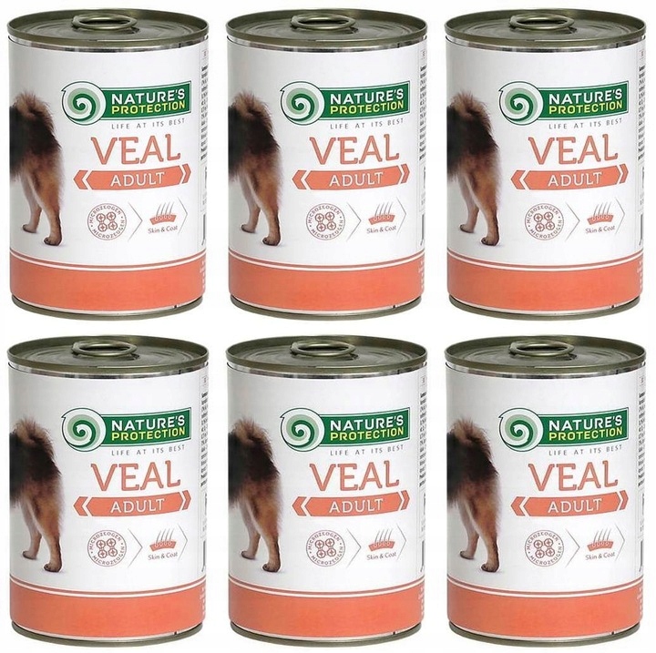 Levně Nature's Protection Adult Veal Telecí maso 6 x 400 g