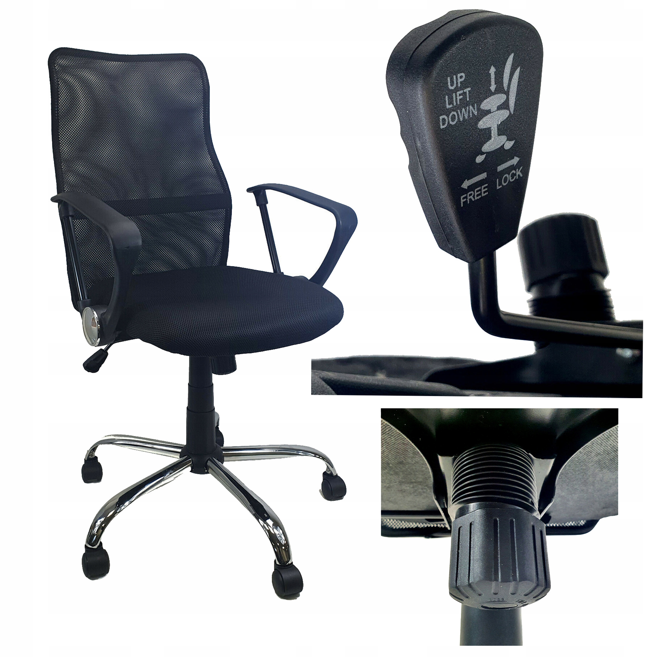 

Fotel obrotowy biurowy ergonom krzesło Tilt Bujany