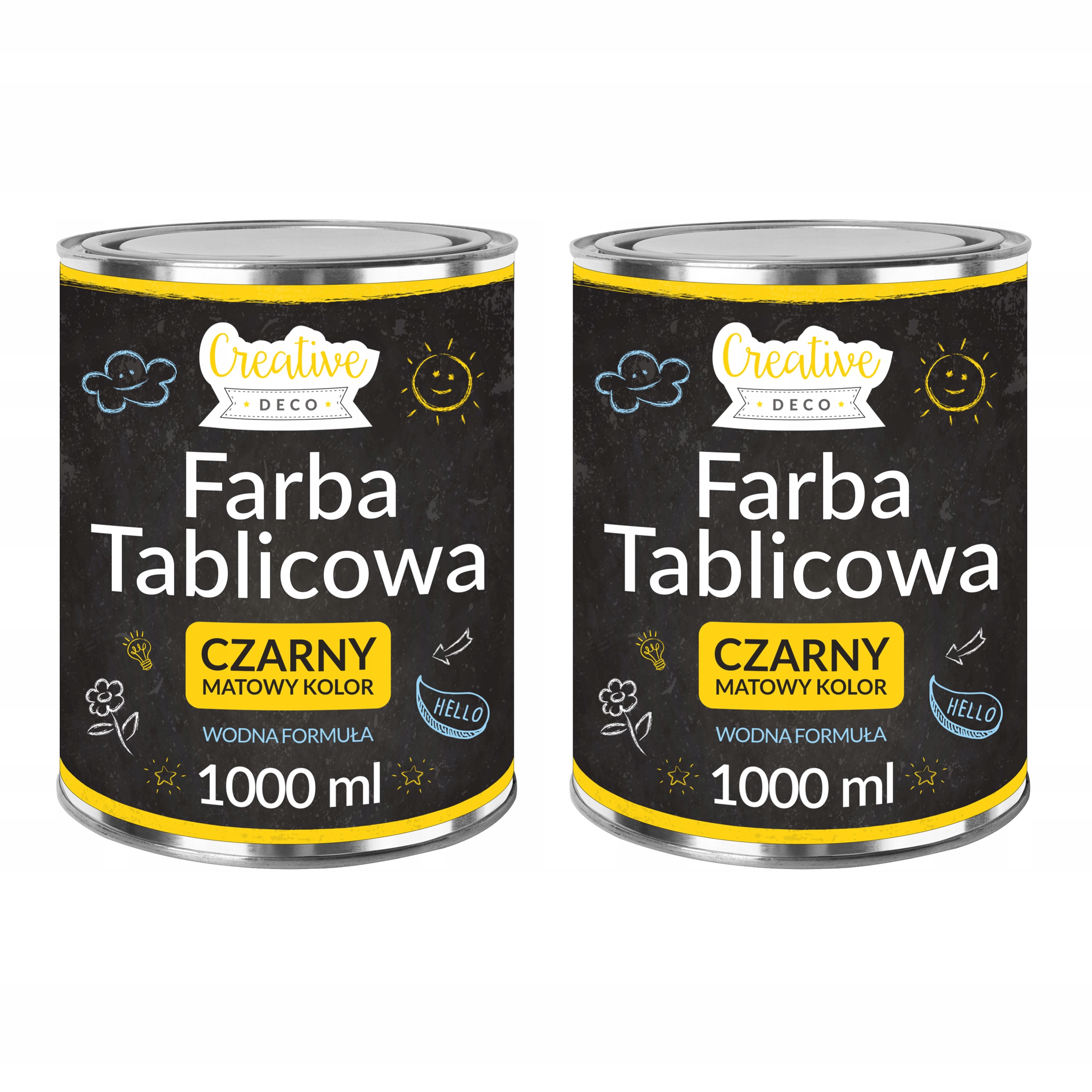 Barva tabulová černá pro psaní křídou na nábytek stěn dřeva 2 x 1L