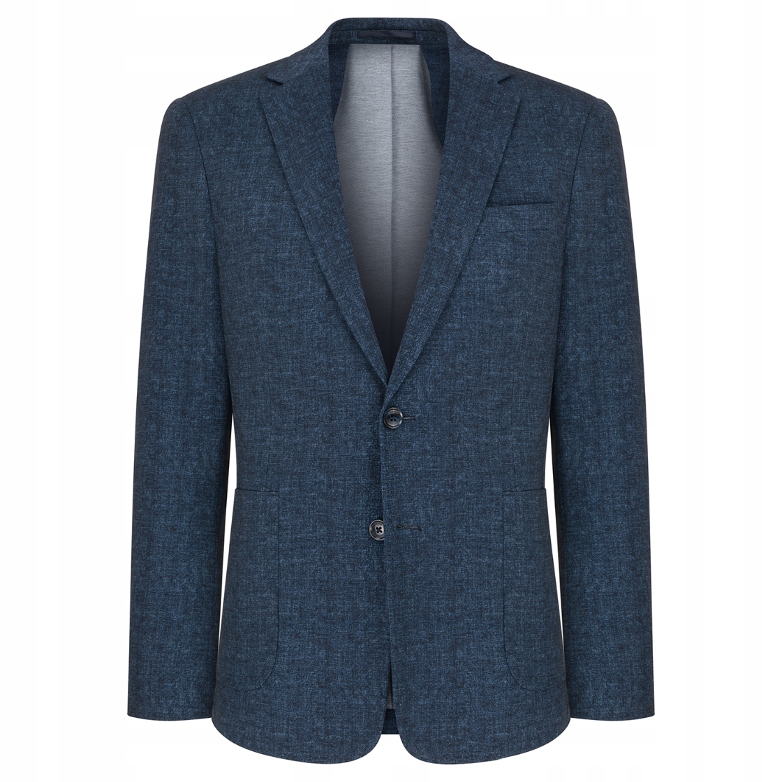 Tmavě modrá sako pánská bunda s melírovaným vzorem Pako Lorente vel