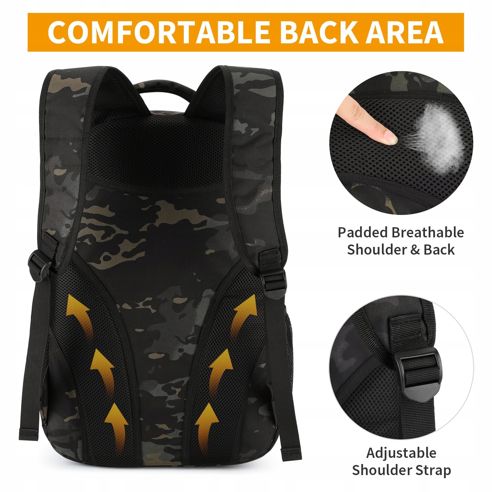 HUNTVP Plecak Wojskowy Męski 15L Taktyczny Molle Wodoodporny Camo — miniatura 5