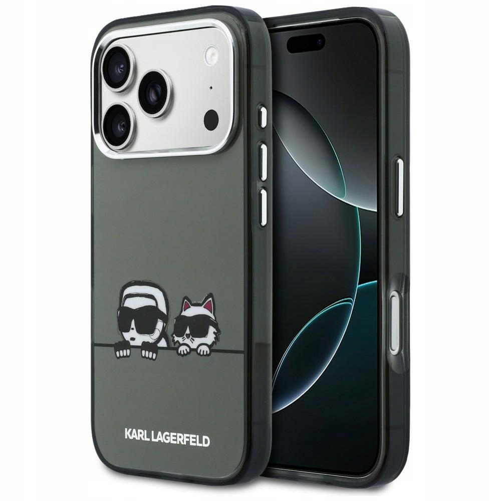 Pouzdro Karl Lagerfeld IML Karl & Choupette Peekaboo Logo pro iPhone 17 Pro Max