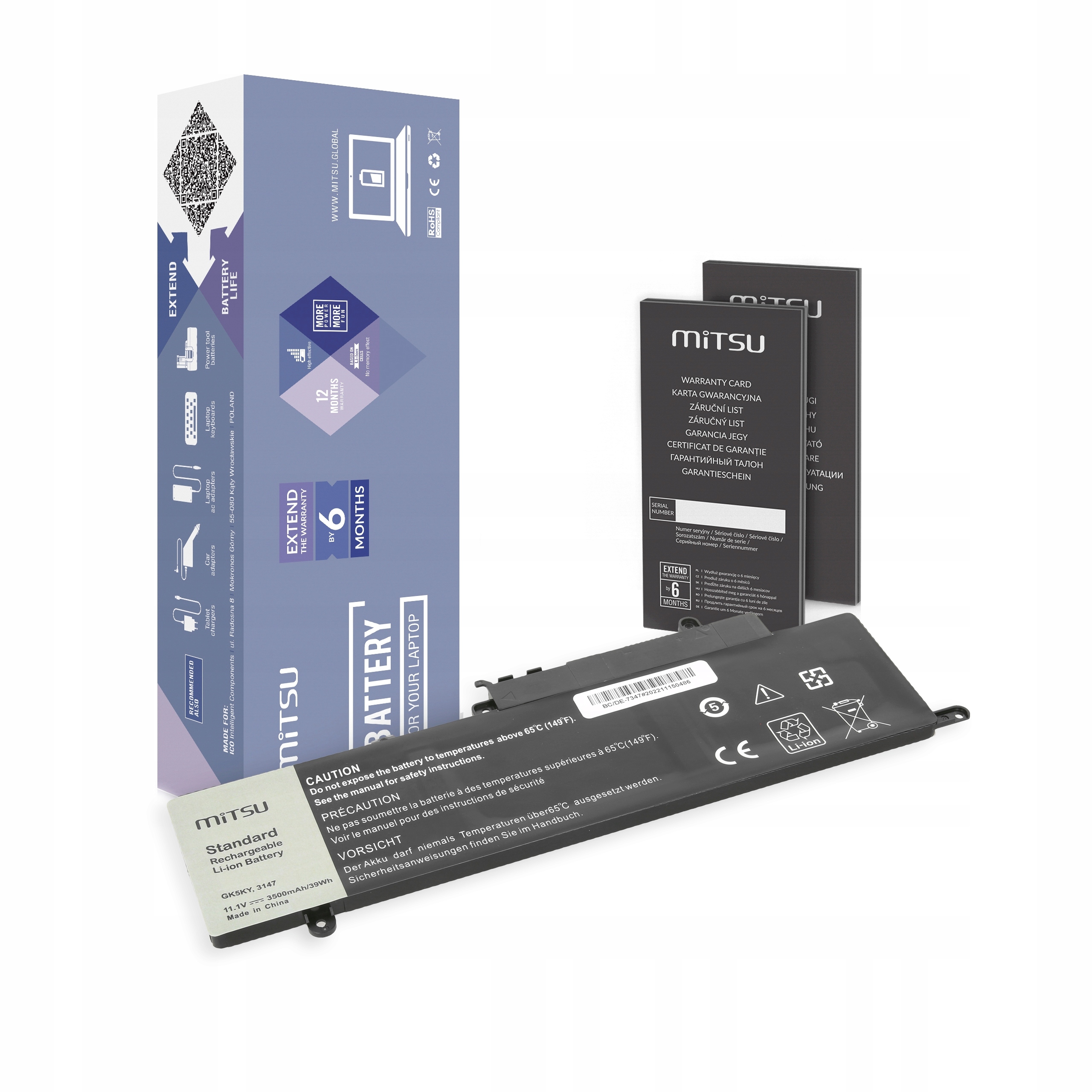 Bateria GK5KY do Dell Inspiron 7347 7348 43Wh