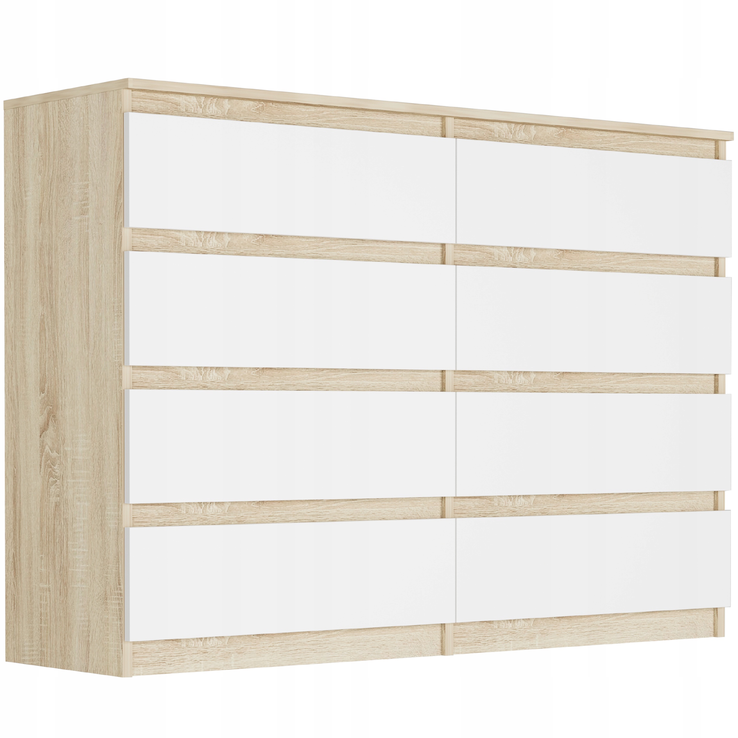 Moderní Komoda 140 Skříňka 8 Zásuvek R-140-S8 MIX Sonoma