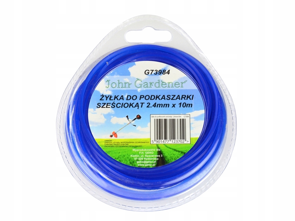 

Żyłka Tnąca Do Kosy Sześciokątna 2,4MM 10M Jg