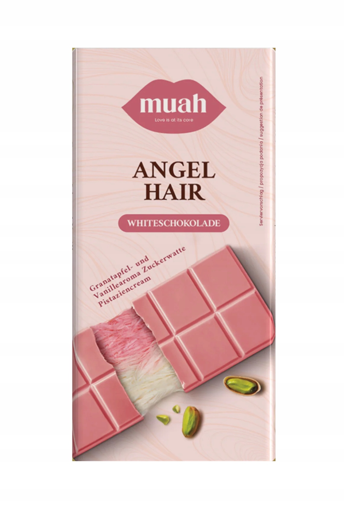 Muah Angel Hair Ruby 60g Czekolada z nitkami i pistacją rarytas
