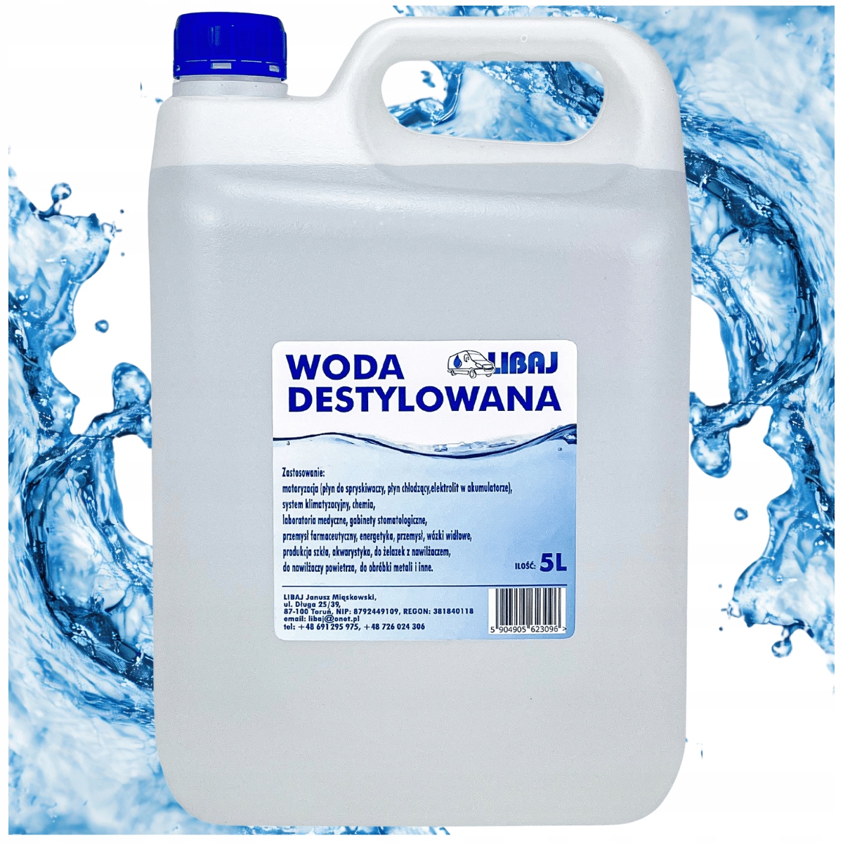 Woda Destylowana 5L demineralizowana do żelazka autoklawu akumulatora