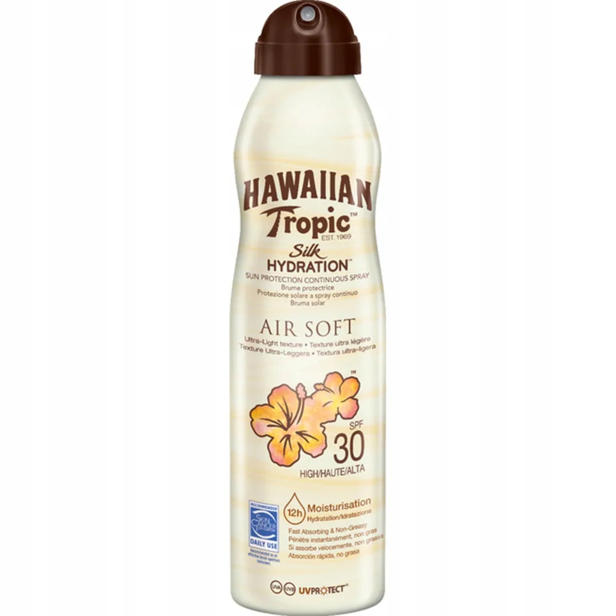 Hawaiian Tropic voděodolný sprej na opalování 30 Spf 177 ml