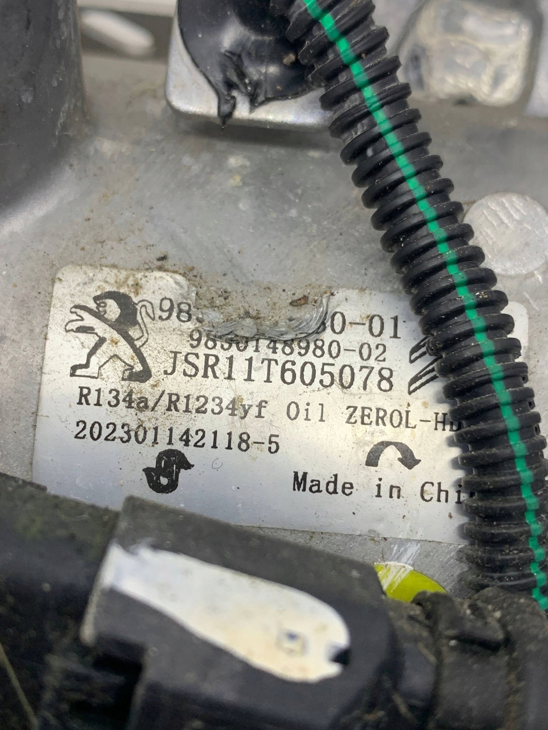 compressor compressor; of the air conditioning 9830148980 OPEL VIVARO C(2019-) PROACE