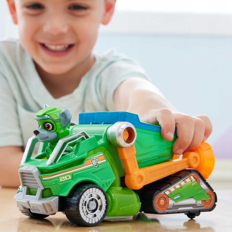 PSI PATROL THE MIGHTY MOVIE POJAZD KOSMICZNA ŚMIECIARKA + FIGURKA ROCKY 3+ Model 20143009