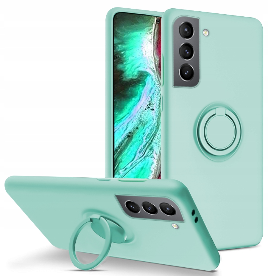 

Etui Silicone Ring Szkło do Samsung Galaxy S21