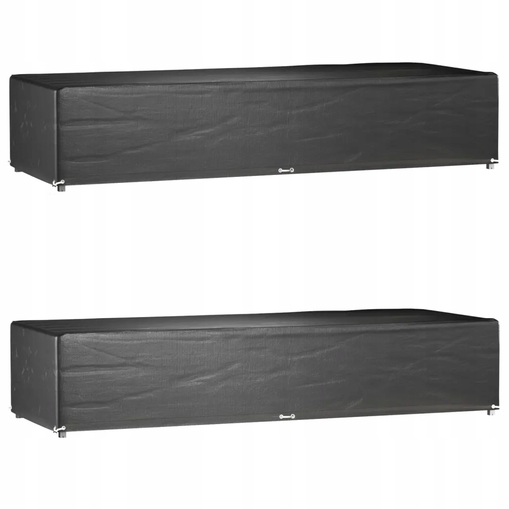 Obal na zahradní lehátko Pe, odolný vůči Uv záření a vodě, 205 x 75 x 40 cm, černý