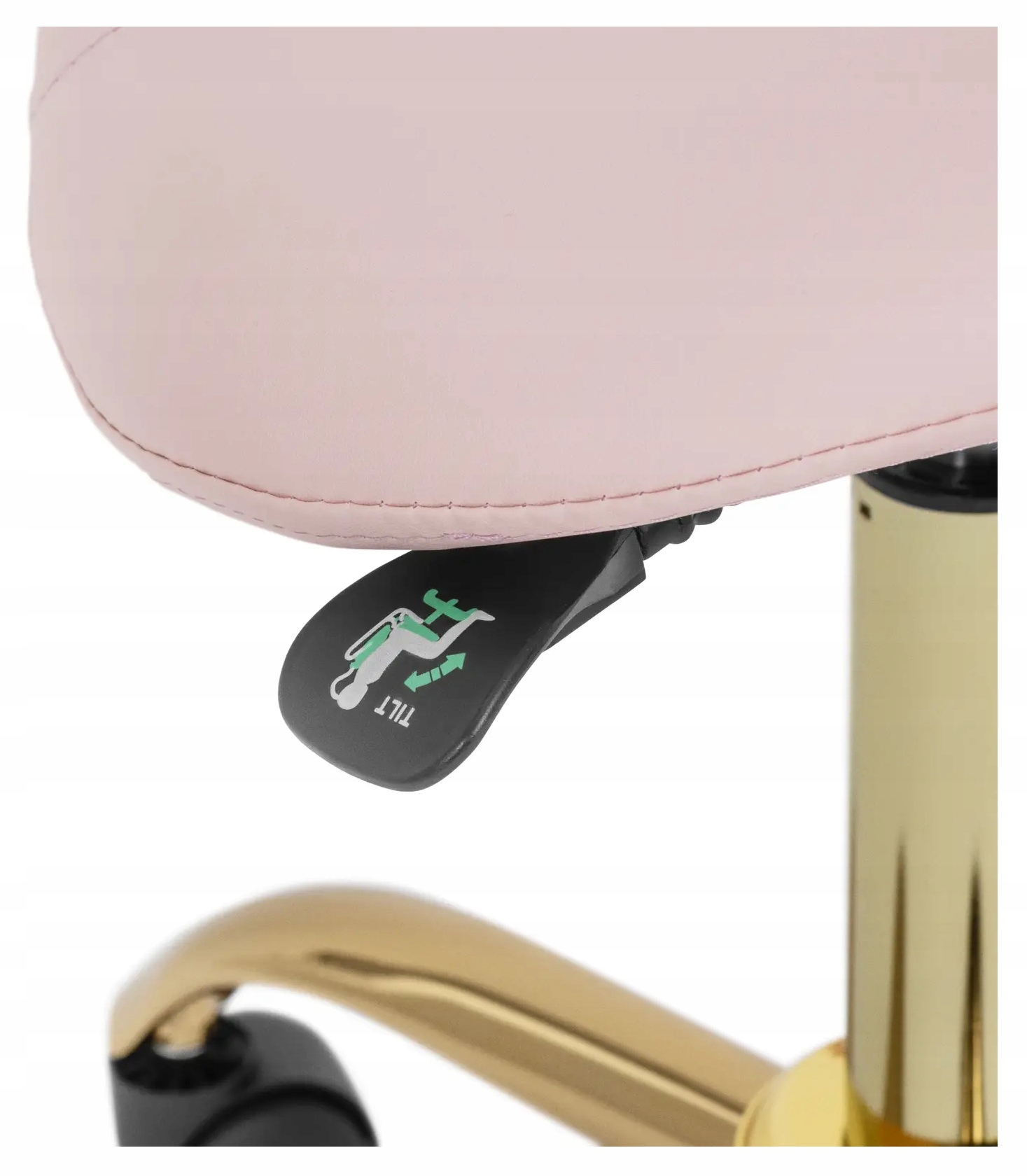 Taboret kosmetyczny siodłowy 51-65 cm różowy złoty Physa Mannheim 10040833