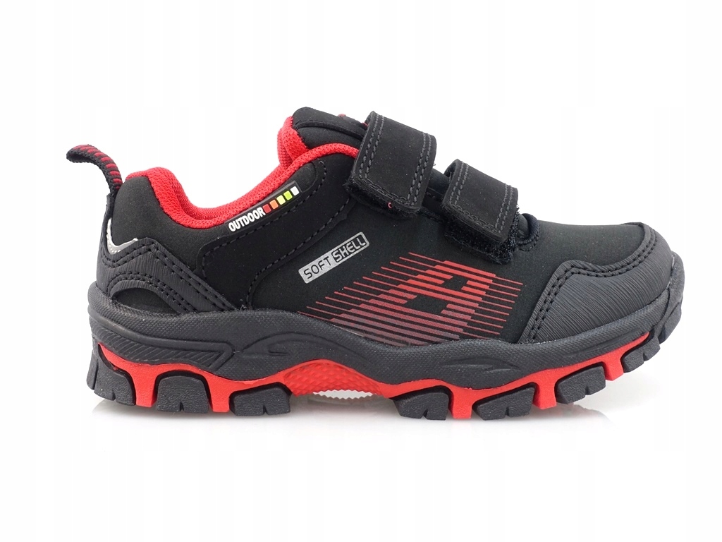 

Dziecięce Buty Turystyczne Waterproof Rzepy Red 28