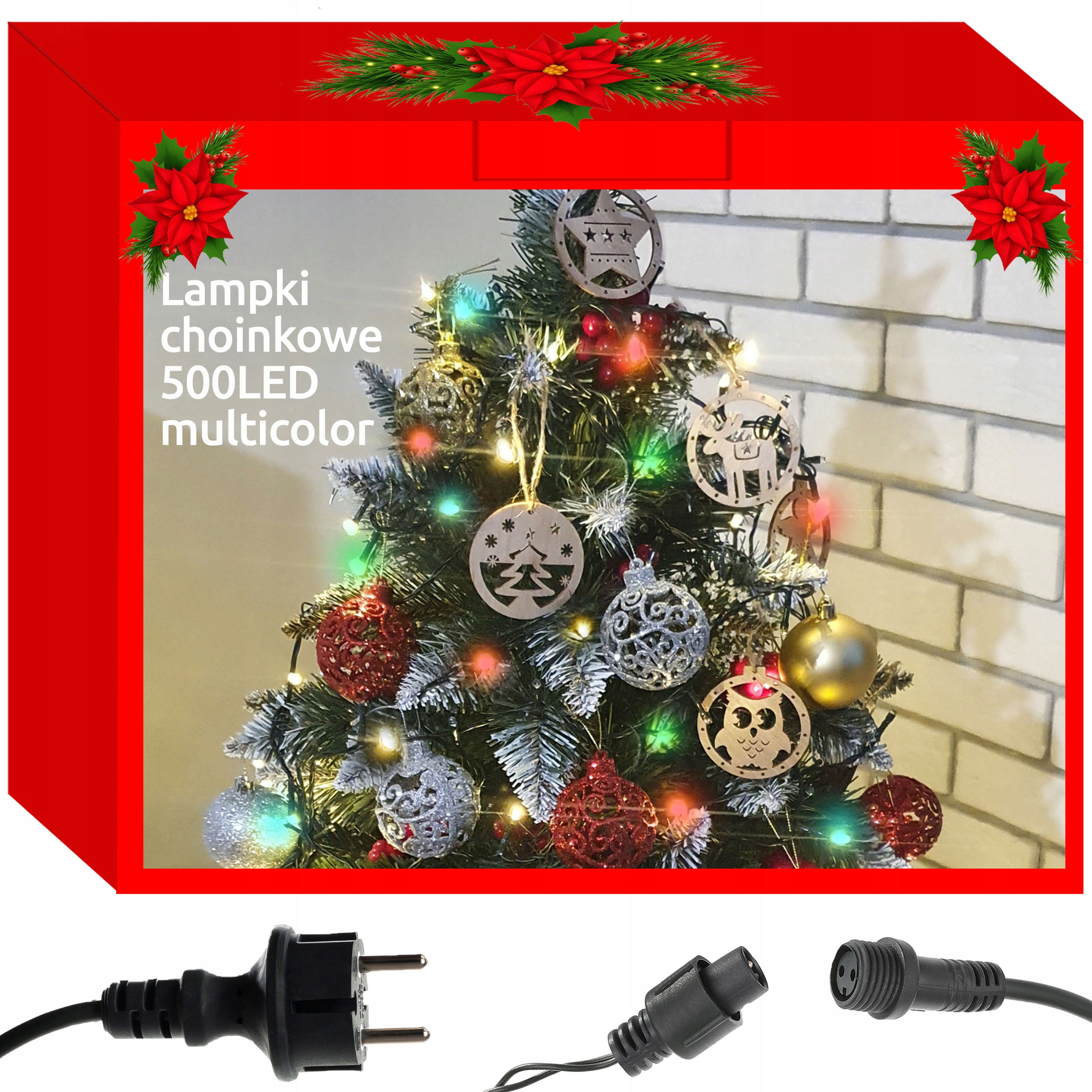 

Lampki Choinkowe 500 Led Wew/Zew Łączenie Flash k