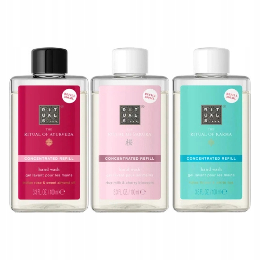 Rituals sada 3 doplňků mýdla na ruce Ayurveda Sakura Karma