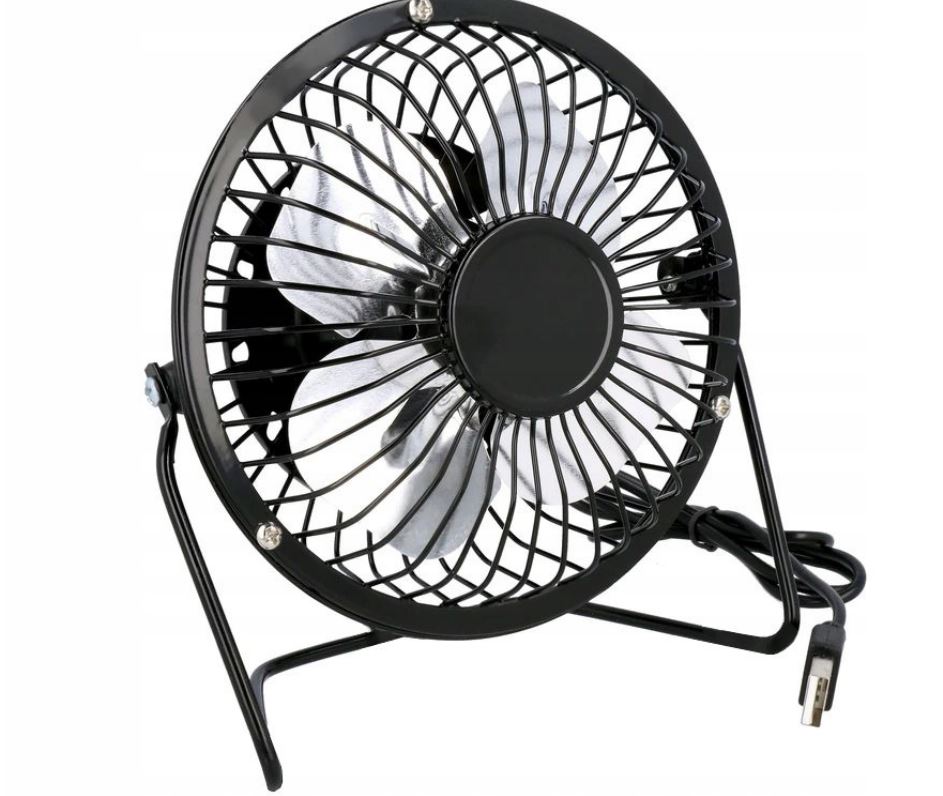 WENTYLATOR BIURKOWY WIATRAK STOJĄCY WIATRACZEK USB PC CICHY MOCNY METALOWY Model WENTYLATOR BIURKOWY WIATRAK STOJĄCY