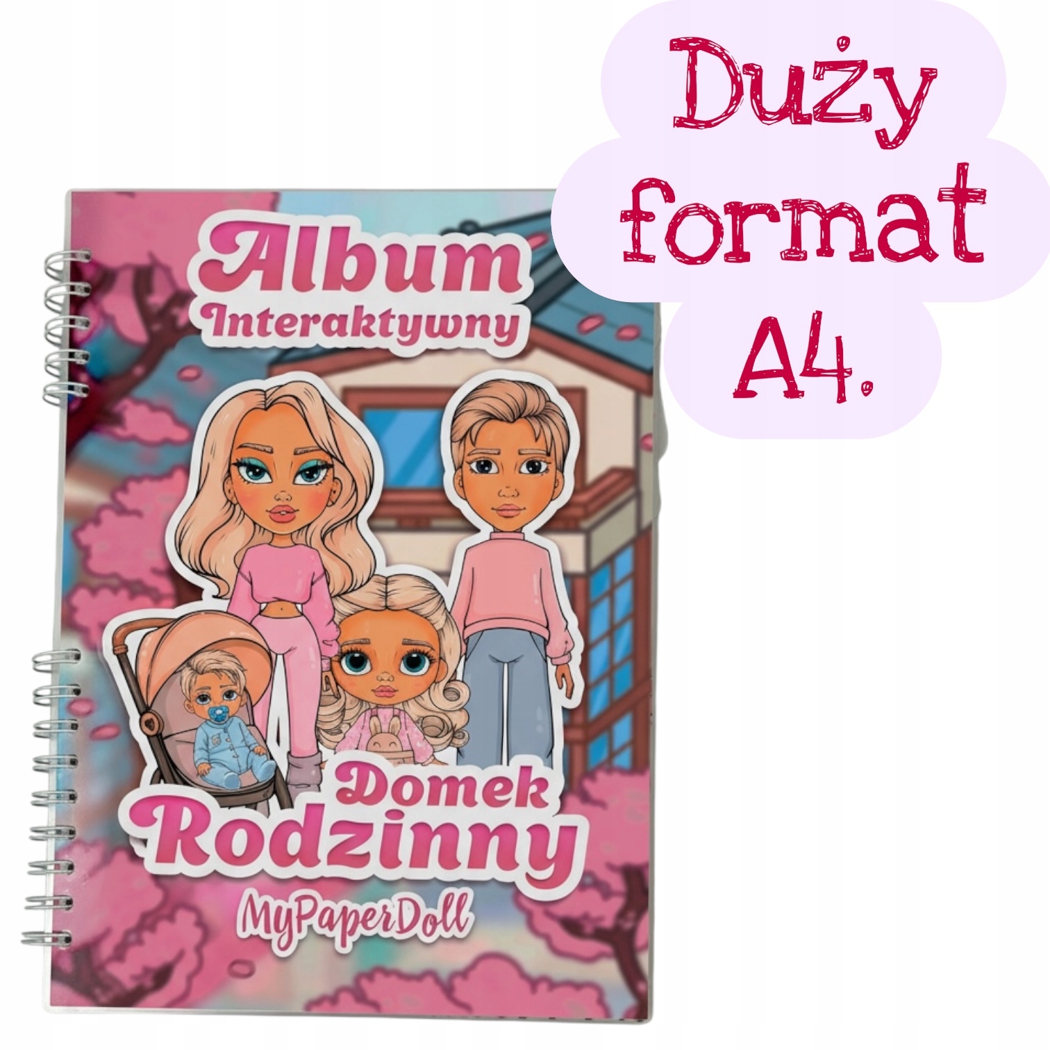 Kniha na suchý zip Album Rodinný domeček formát A4