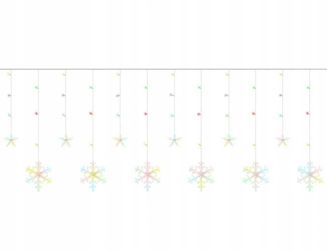 Iso 11323 Světelný závěs hvězdy 138 Led, 31V, multicolor