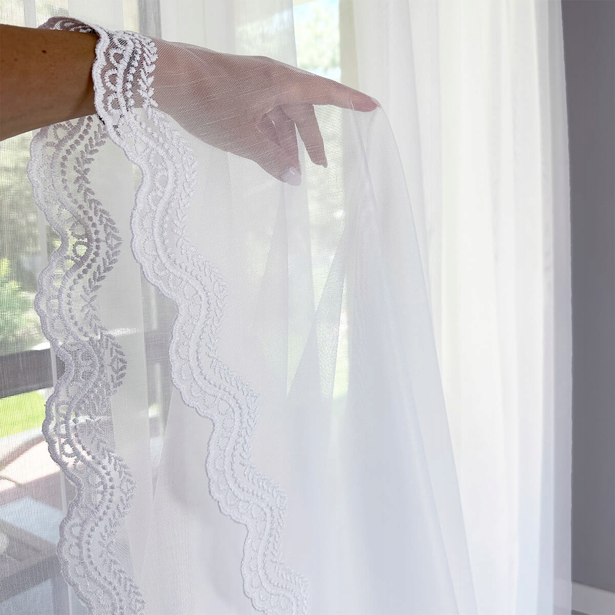 FIRANA ELAGANCKA DO SALONU POKOJU FIRANY NA METRY METRAŻ VLOLAV 1M