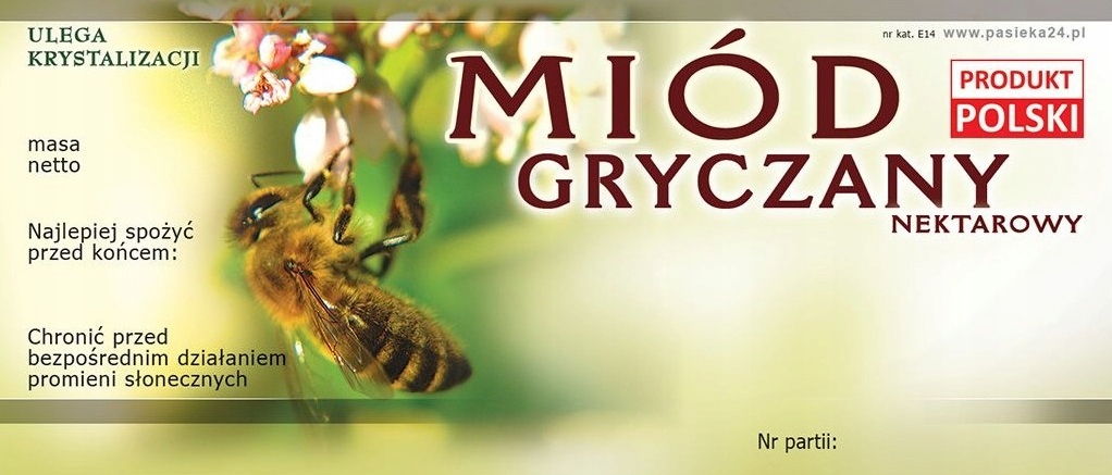 

Etykiety Miód Gryczany etykieta 100 szt