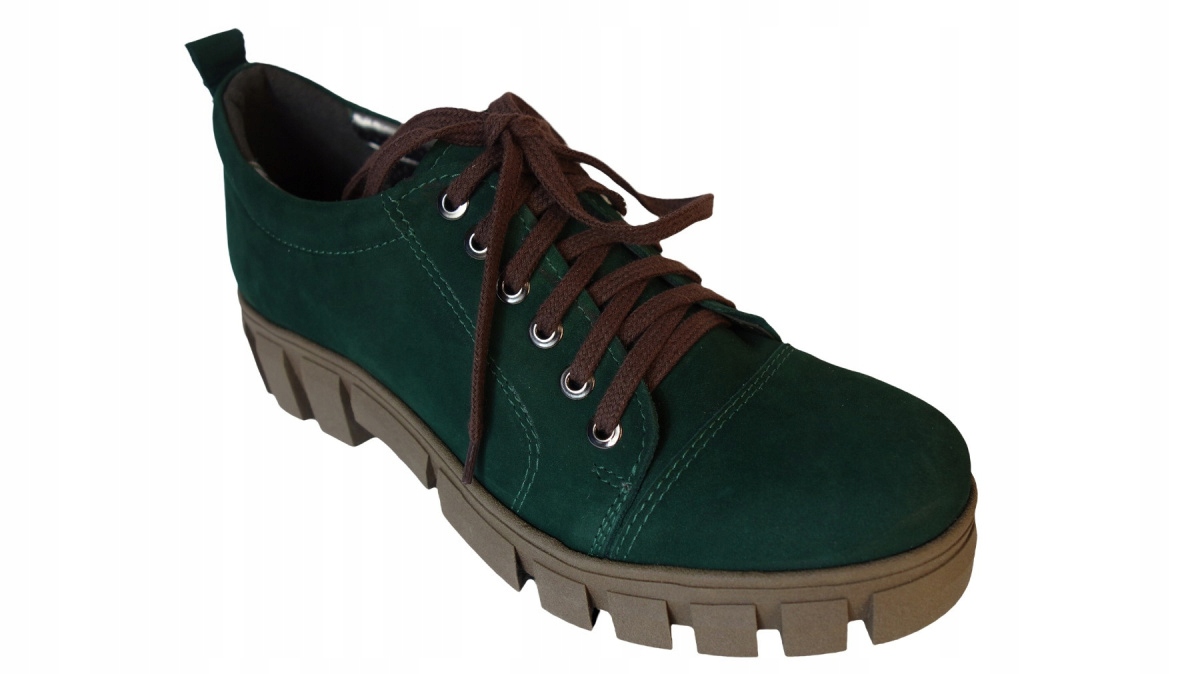 Botki damskie zielone obcas 3cm nr.37