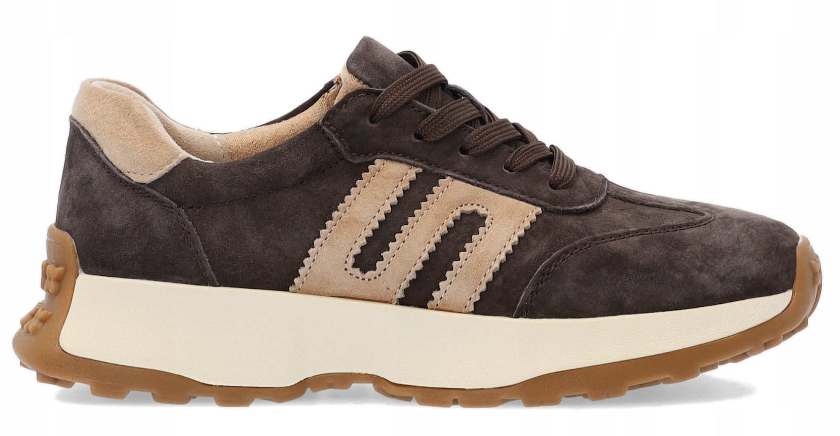 Hnědé Dámské Tenisky Kožené Semišové Sportovní Boty Módní Venezia 38