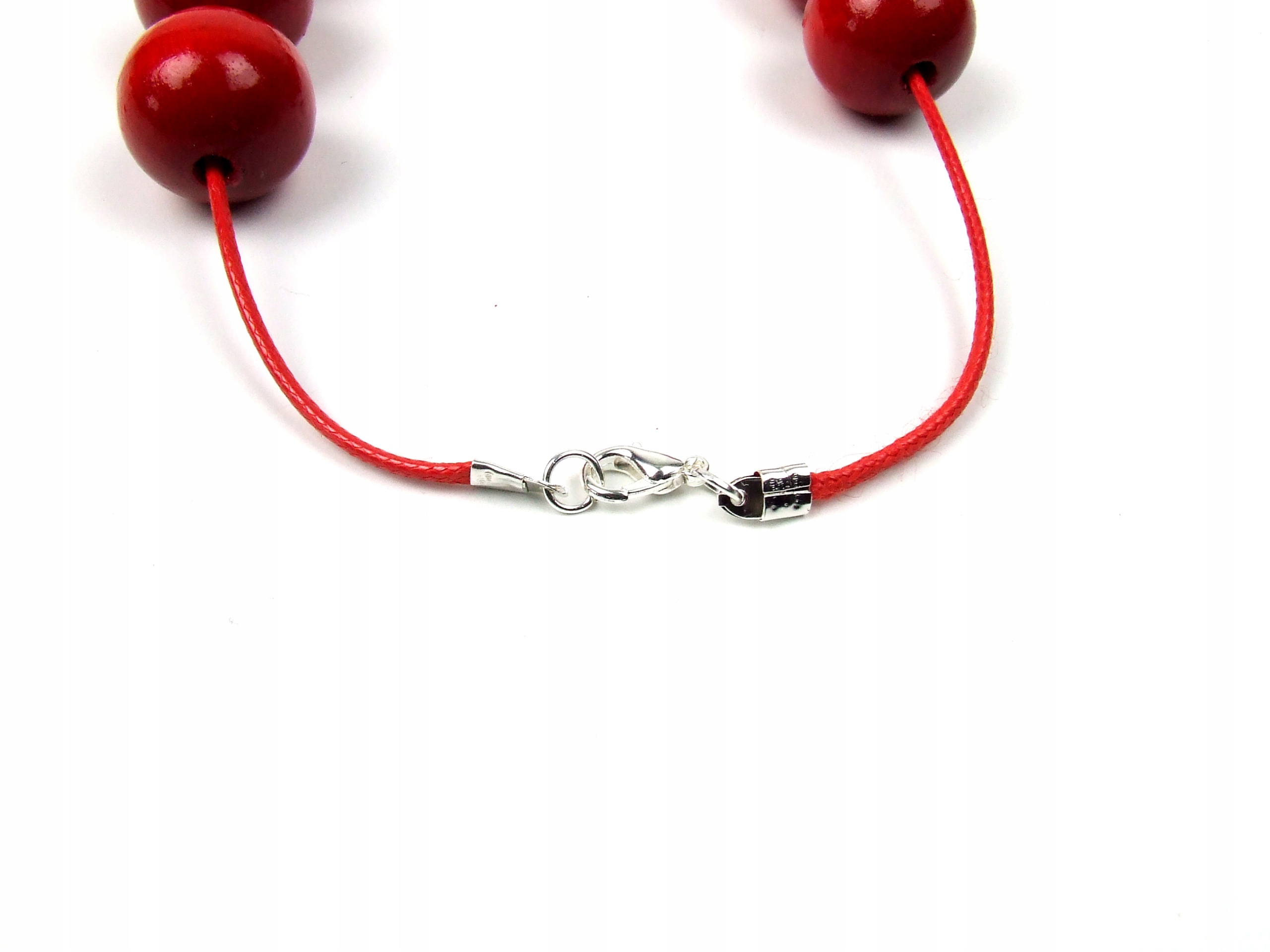 Drewniane KORALE czerwone stopniowane folk Marka Inna marka