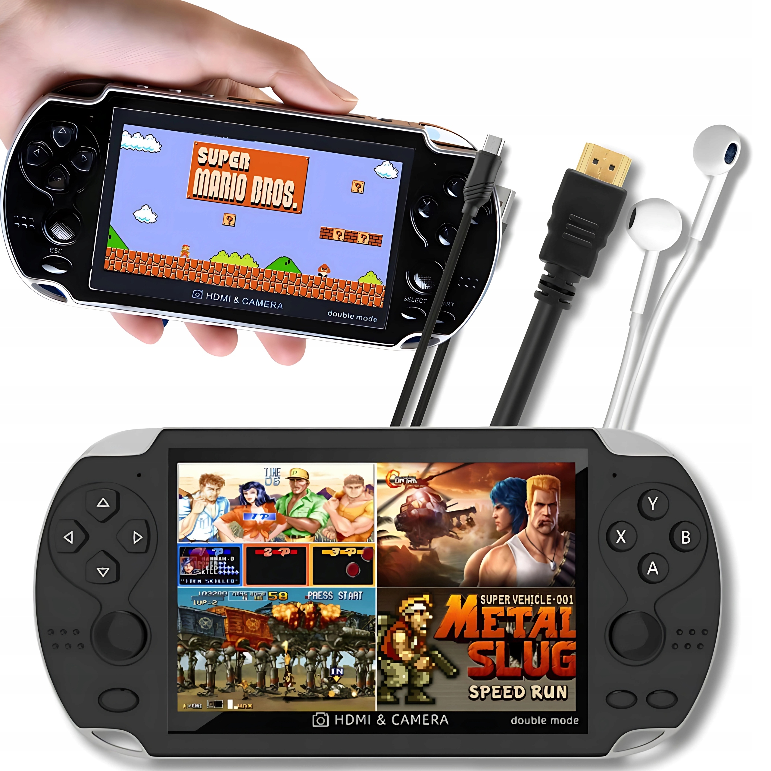 KONSOLA PRZENOŚNA X MINI DO GIER RETRO 1000+ GIEREK 8 GB PL MENU TV 5,1"