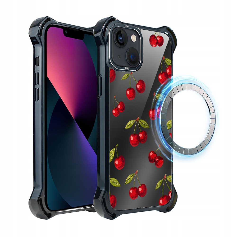 Pouzdro pro iPhone 13 Ibizu DropGuard Ultra s MagSafe, Višňová noc