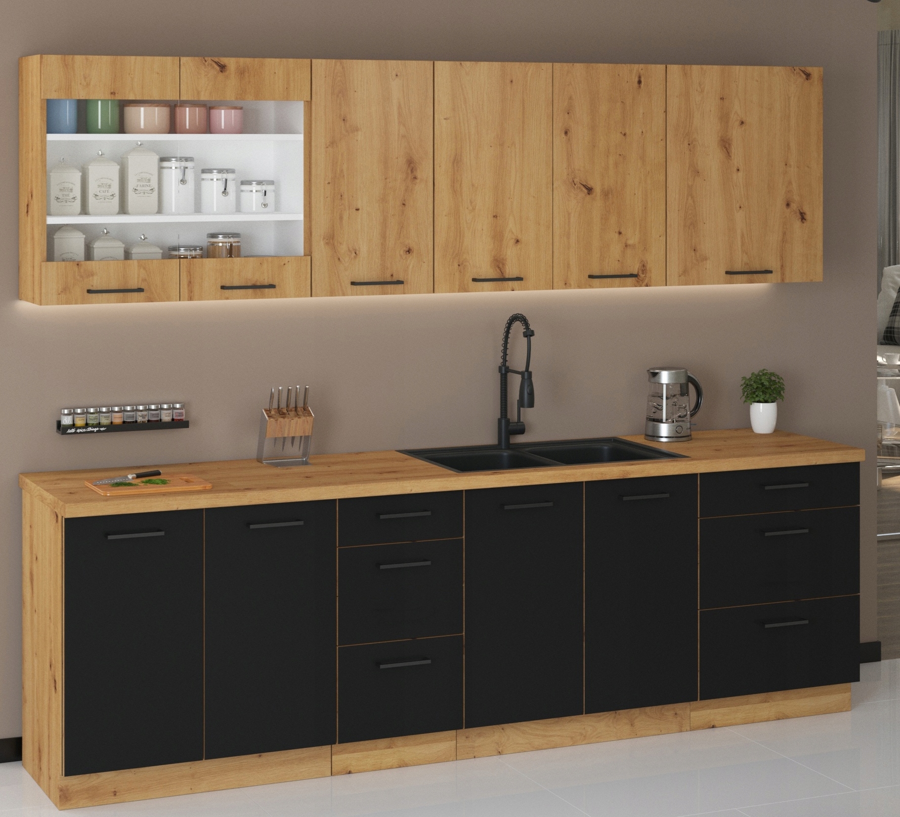 MEBLE KUCHENNE ZESTAW MEBLI KUCHENNYCH MADERA Liczba elementów w zestawie 8