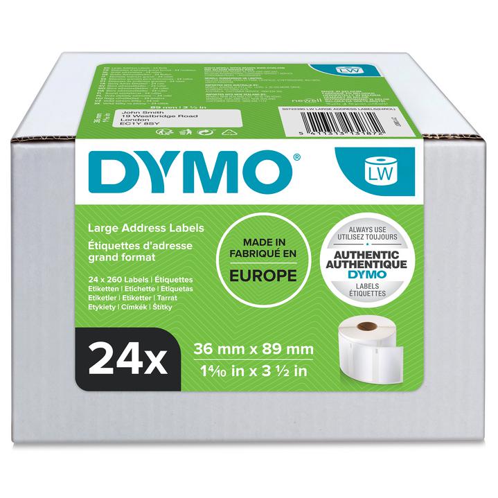 Dymo Adresová etiketa 89x36 mm 99012 originál 24 ks 260 etikety