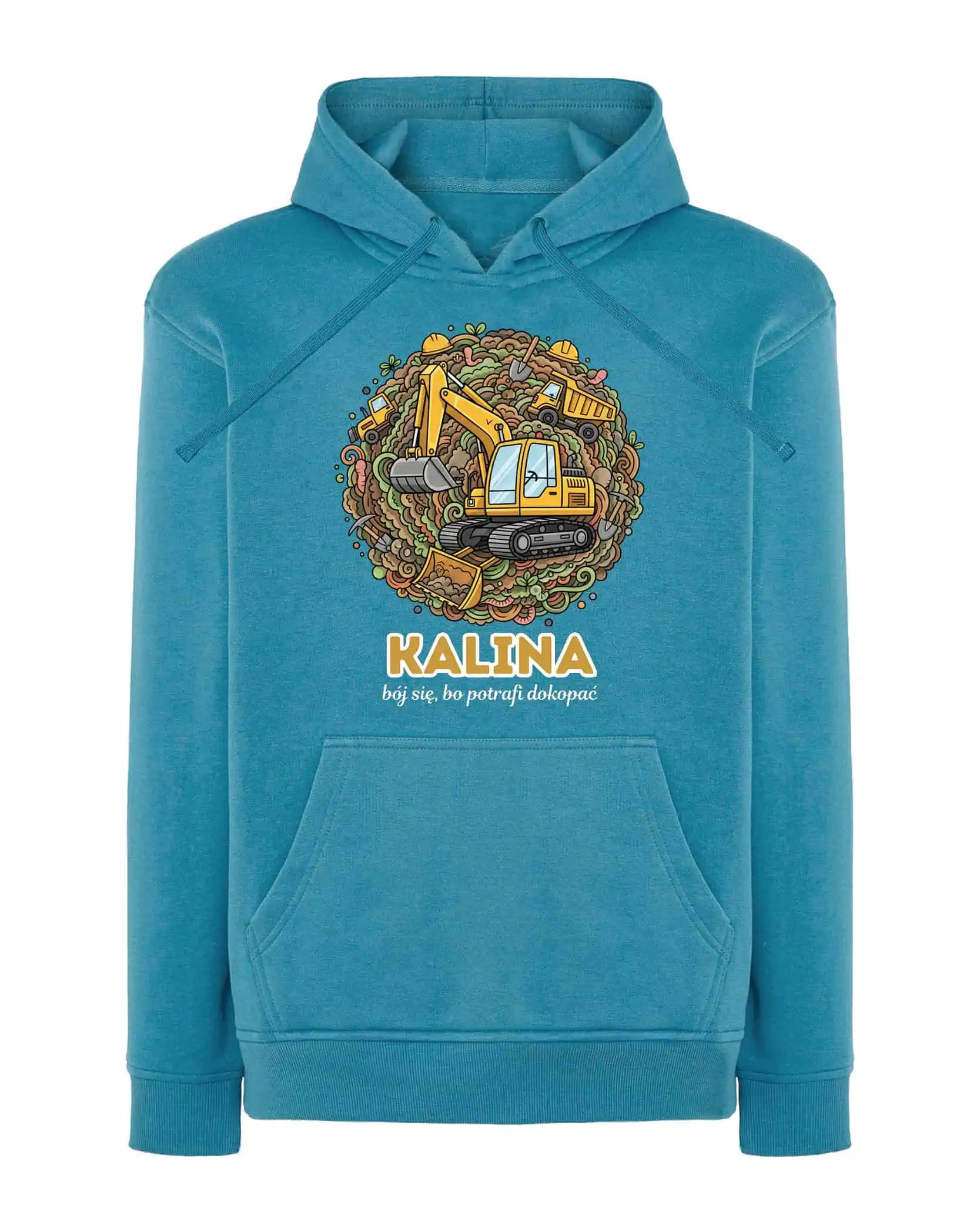 Mikina s kapucí Operátor bagru Personalizovaná Modrá L