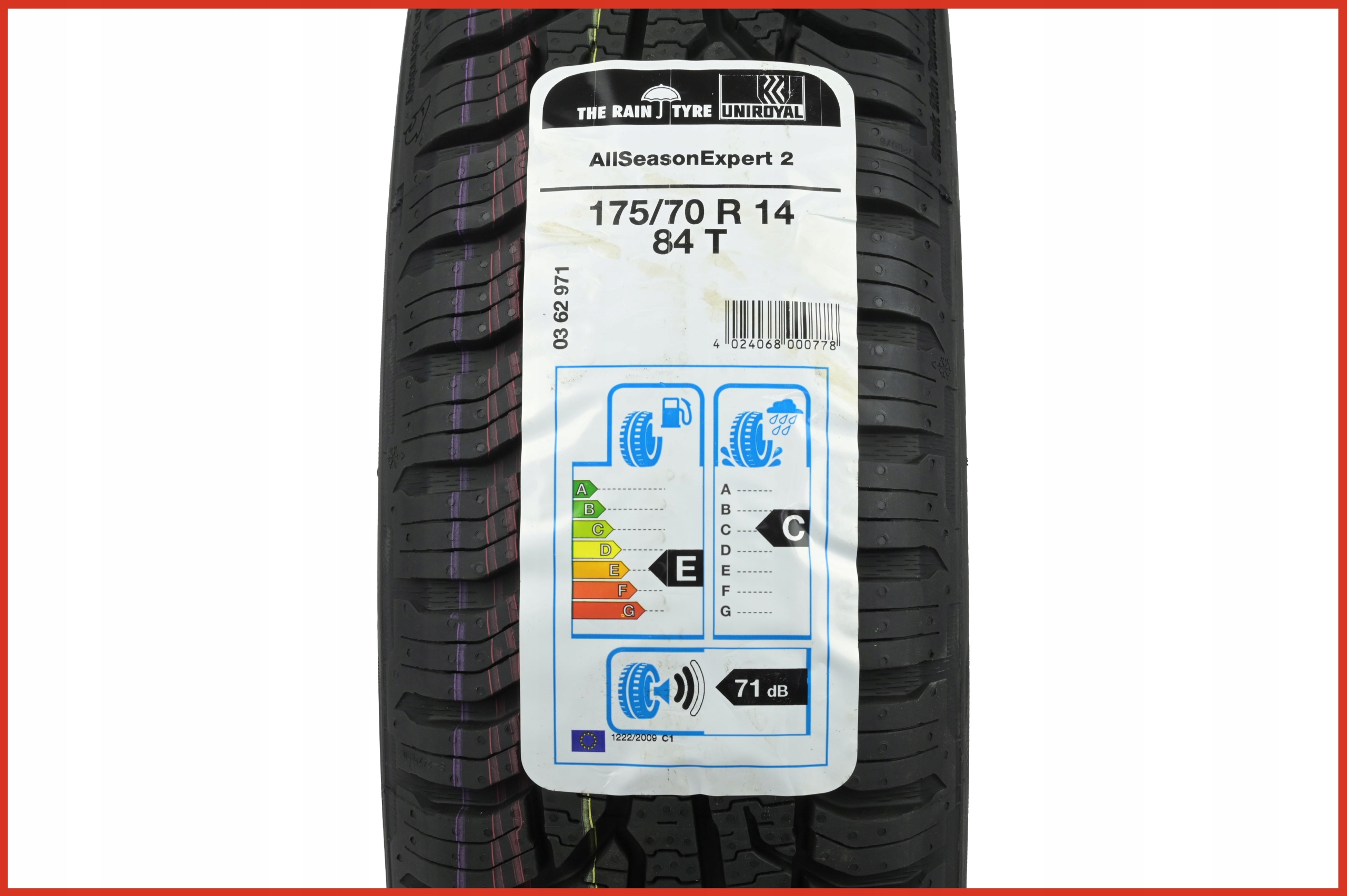 4x 175/70R14 AllSeasonExpert 2 Uniroyal CAŁOROCZNE Kod producenta 03629710000