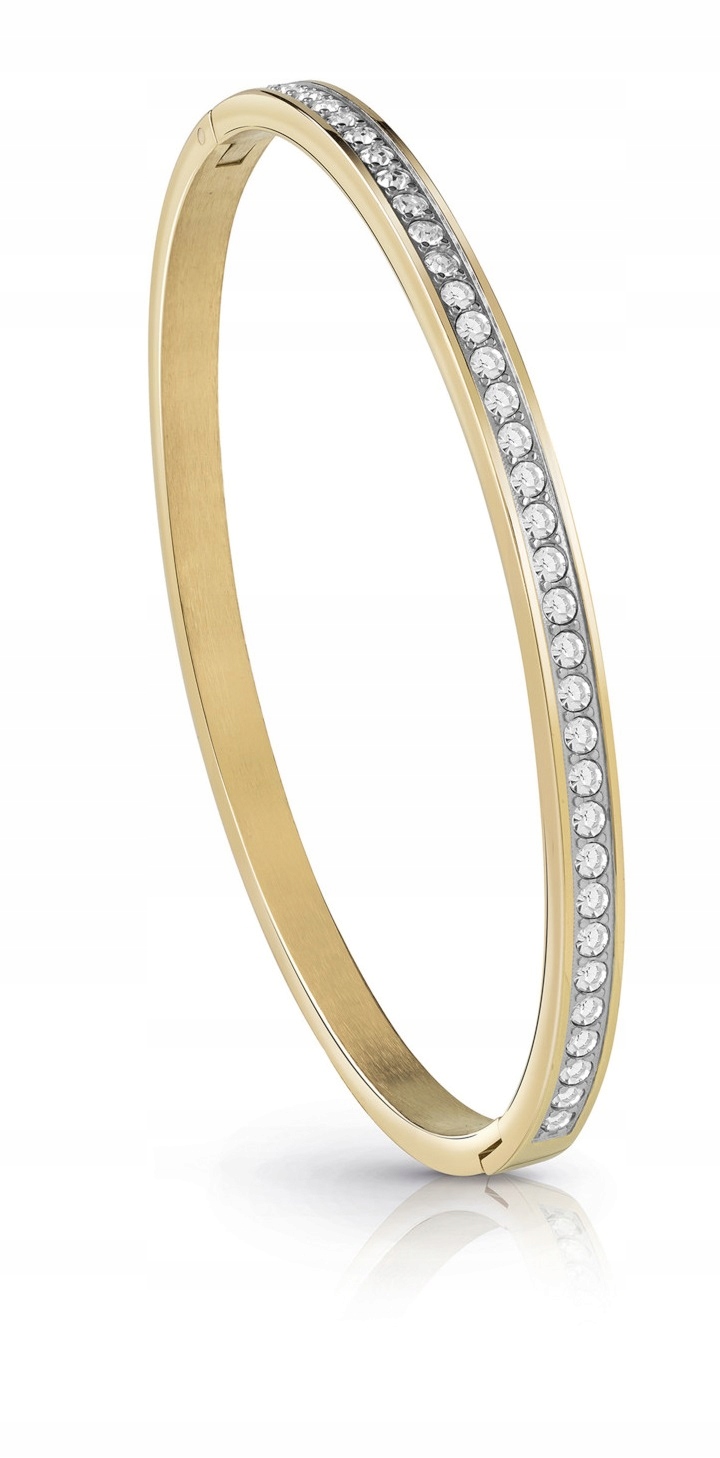 Guess pevný pozlacený náramek s krystaly Color My Day JUBB02248JWYG