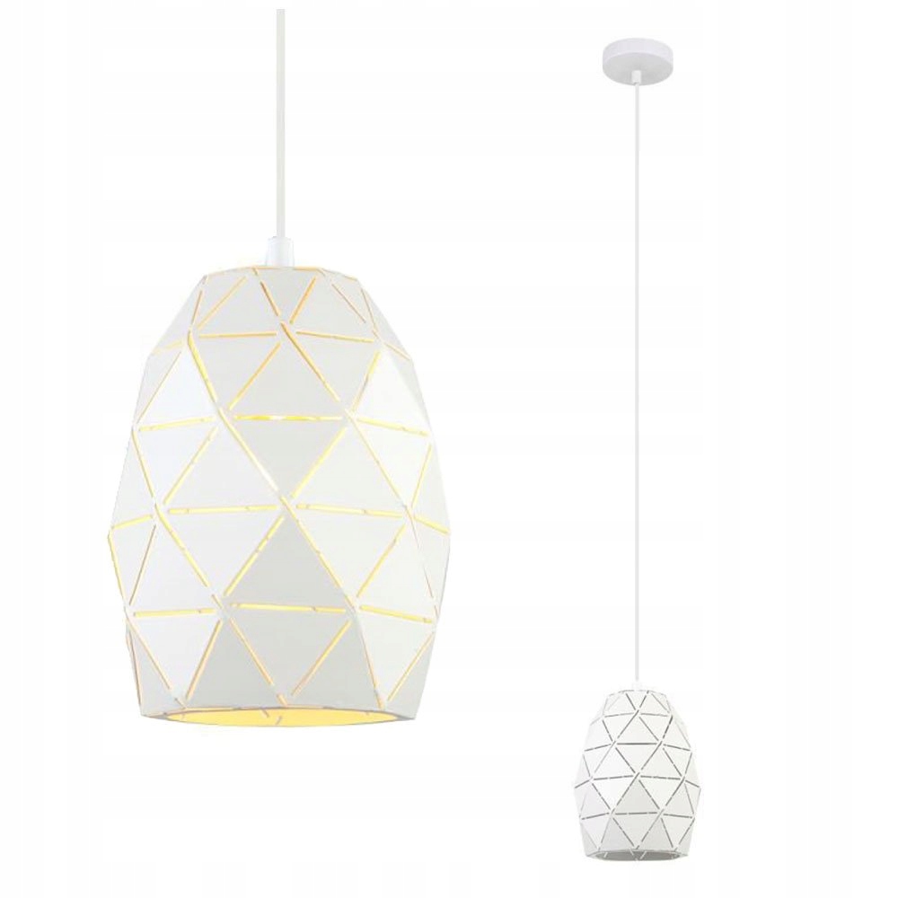 Bílá industriální závěsná lampa Harley