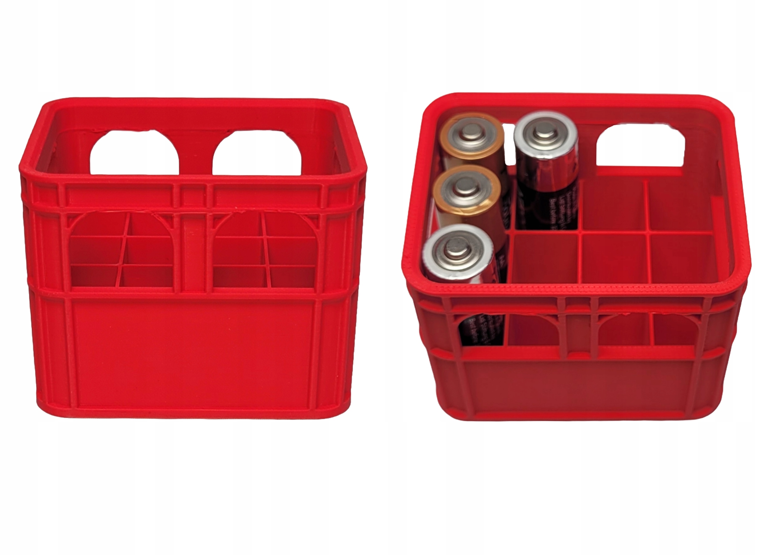 2x Organizer na baterie AA i AAA KOMPLET Koszyk Pojemnik Etui AKUMULATORKI