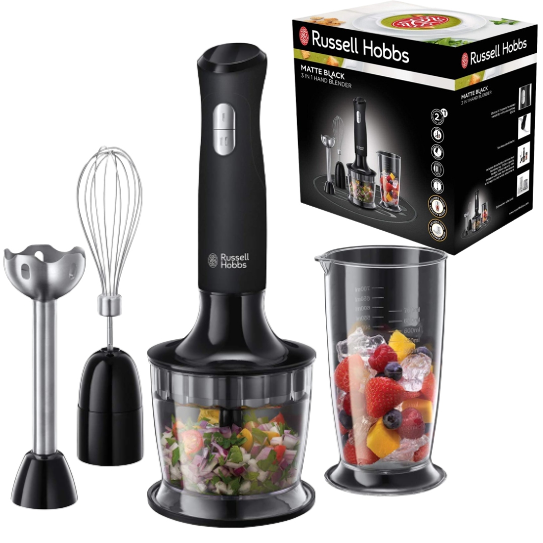 BLENDER MIKSER RĘCZNY RUSSELL HOBBS 500W 3w1 BLACK Sklep, Opinie