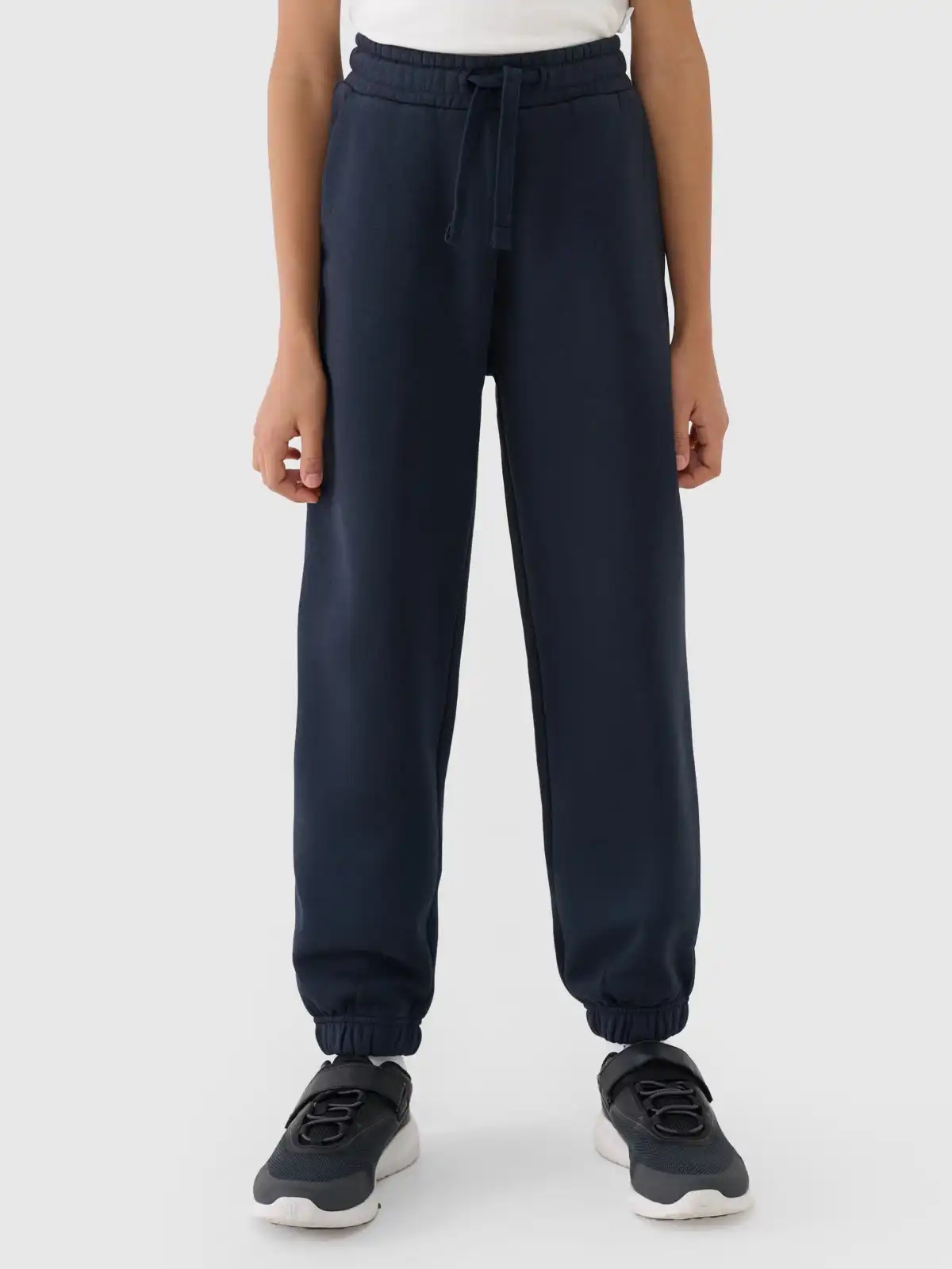 4F Spodnie Dziewczęce Dresowe Joggery 4FJWMM00TTROF1509-31S Granatowe c