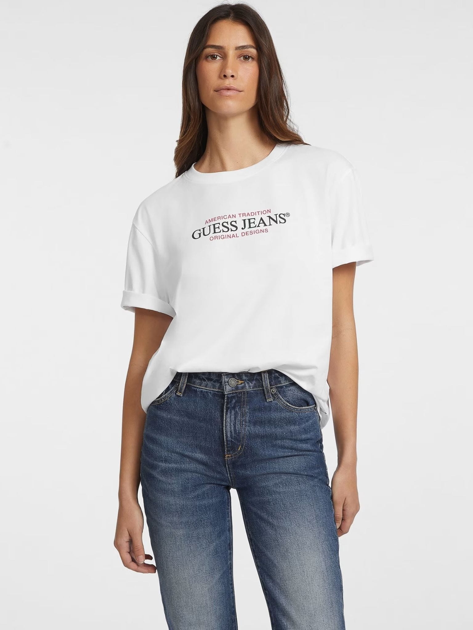 Dámské tričko Guess W4YI08 K8HM0 bílé XL