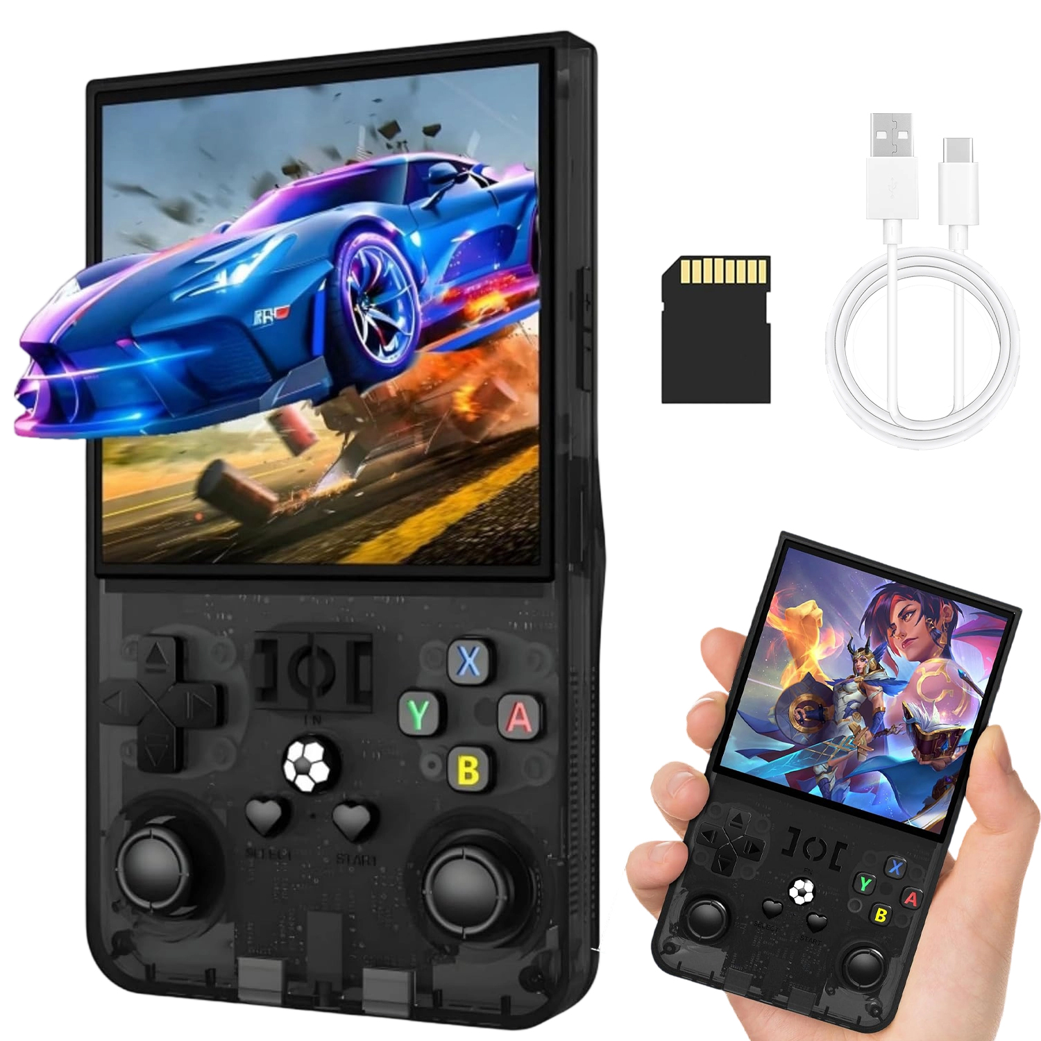Mini R36MAX Ruční Konzole 18000HER Přehrávač Videa 64G Obrazovkou Ips 3,5''