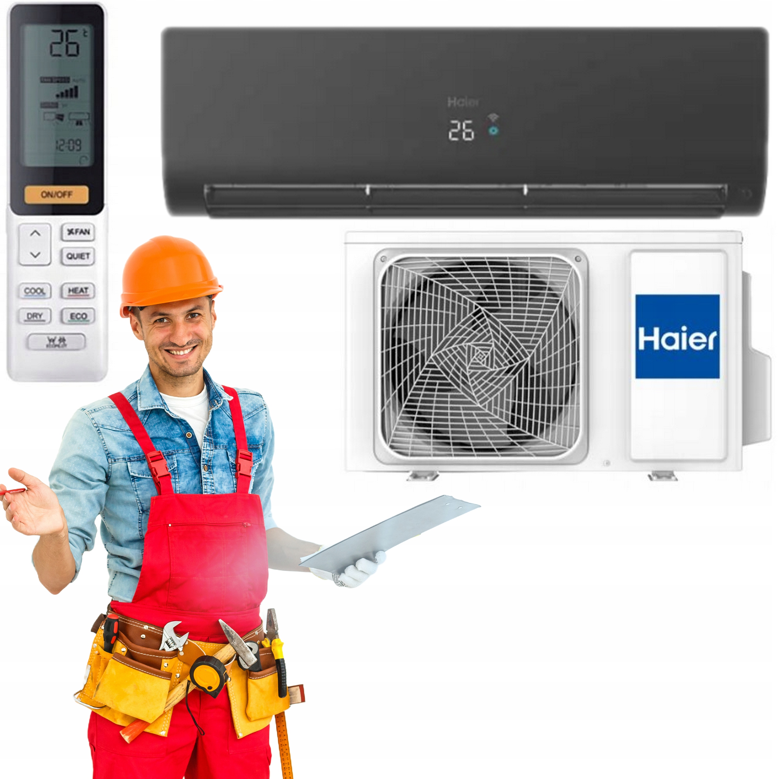 Klimatizácia Klimatizátor Na Stenu Haier Flexis Plus Black Matt 3.5kW+WIFI