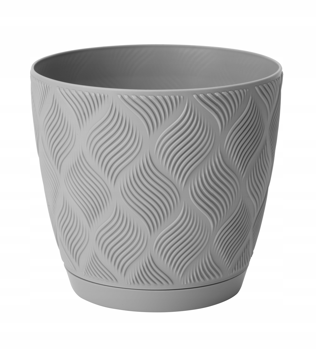 

Doniczka Flow Petit 19 z podstawkiem Platyna Szary