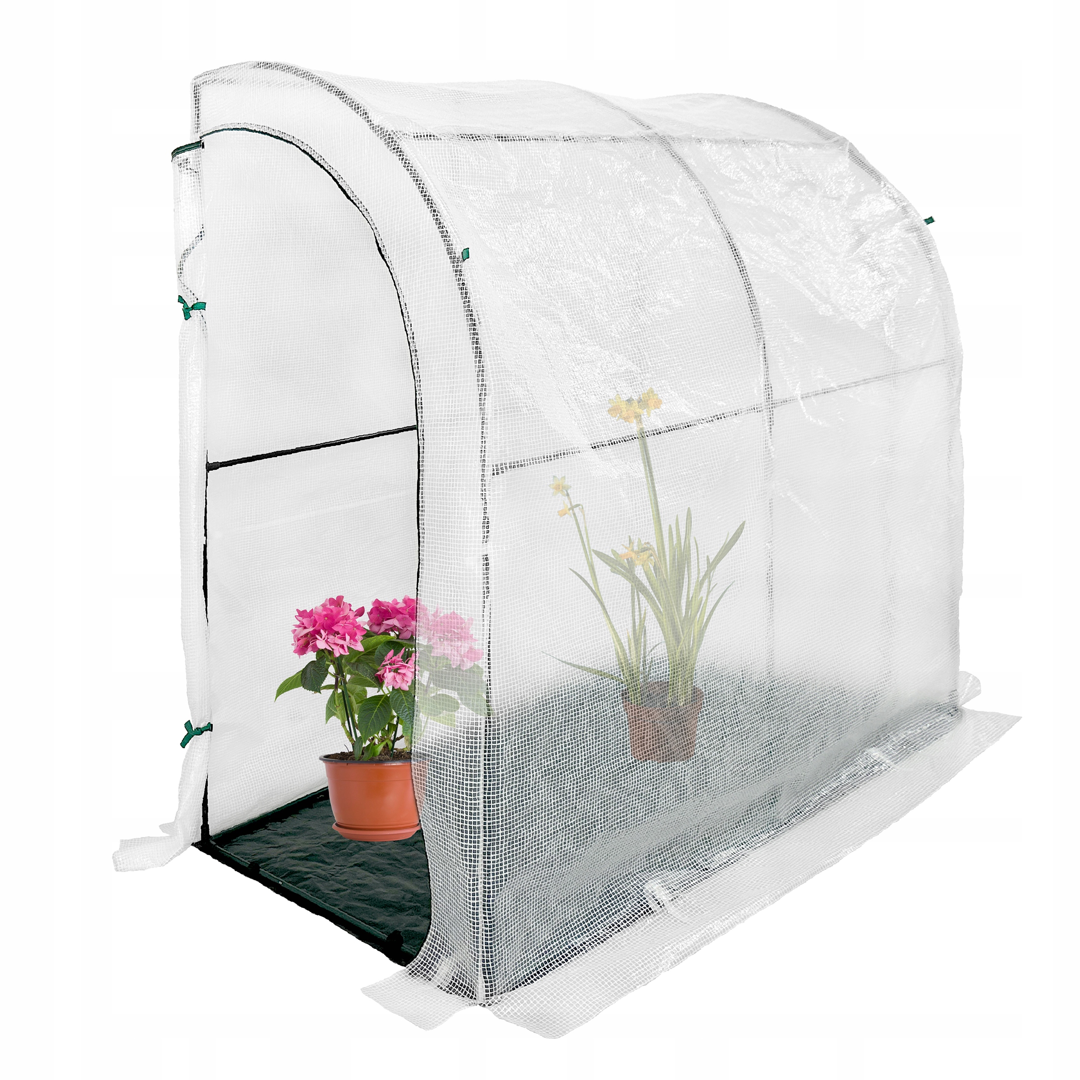 Mini nástěnný fóliový tunel 2x1x2 m fólie Bílá pro rostliny 2 vchody 2 m2