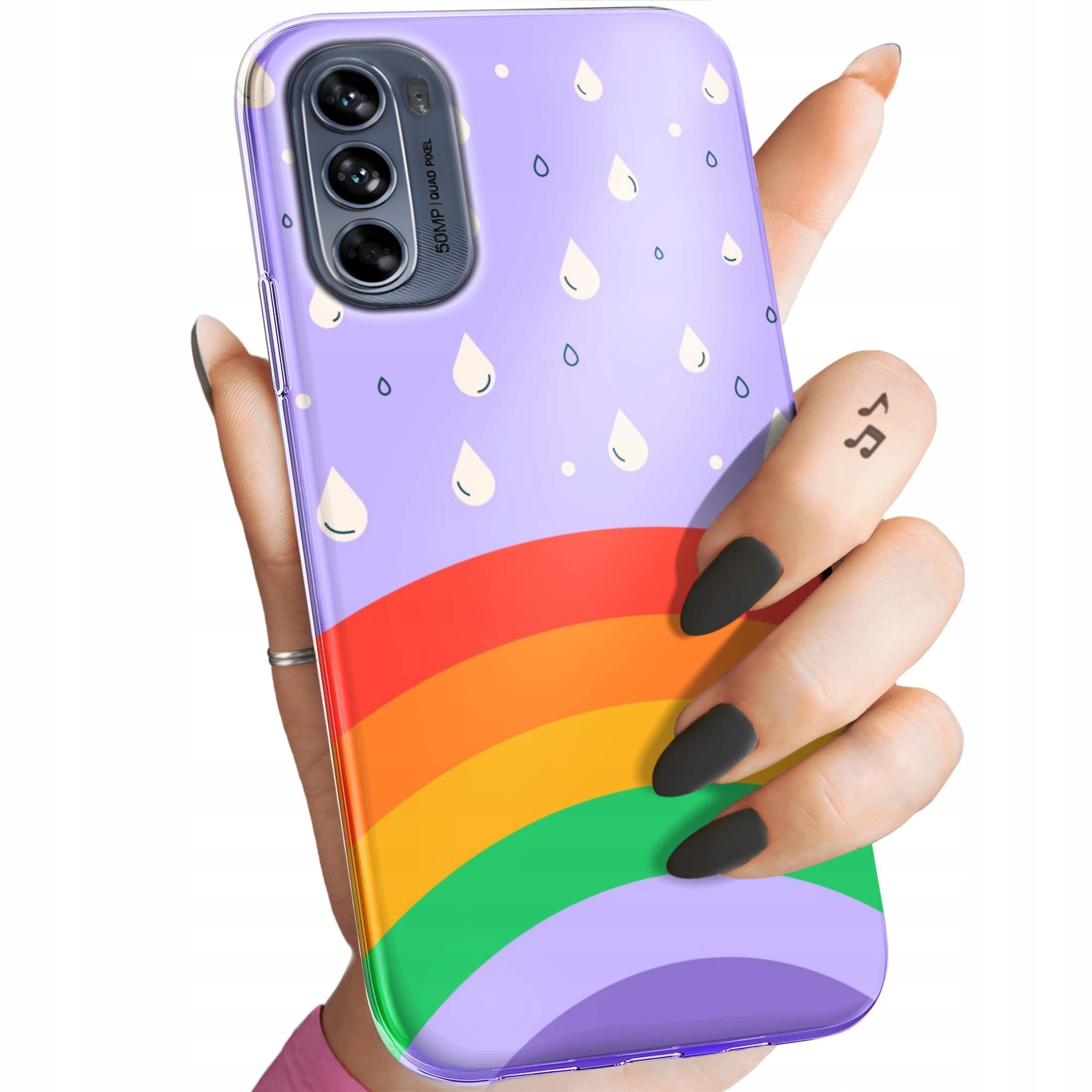 Etui Do Motorola Moto G62 5G Tęcza Rainbow Obudowa Pokrowiec Case