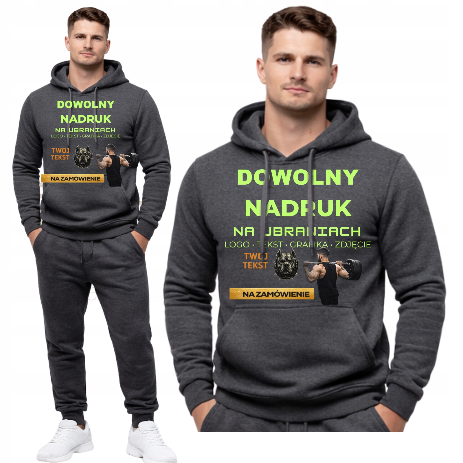 Personalizovaná Tepláková Souprava S Libovolným Potiskem Loga Dtf Text Grafika
