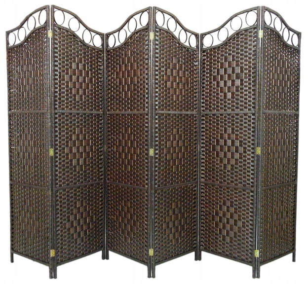 Parawan pokojowy dekoracyjny kotara 6 skrzydeł 180x300 brąz SU-036B-6